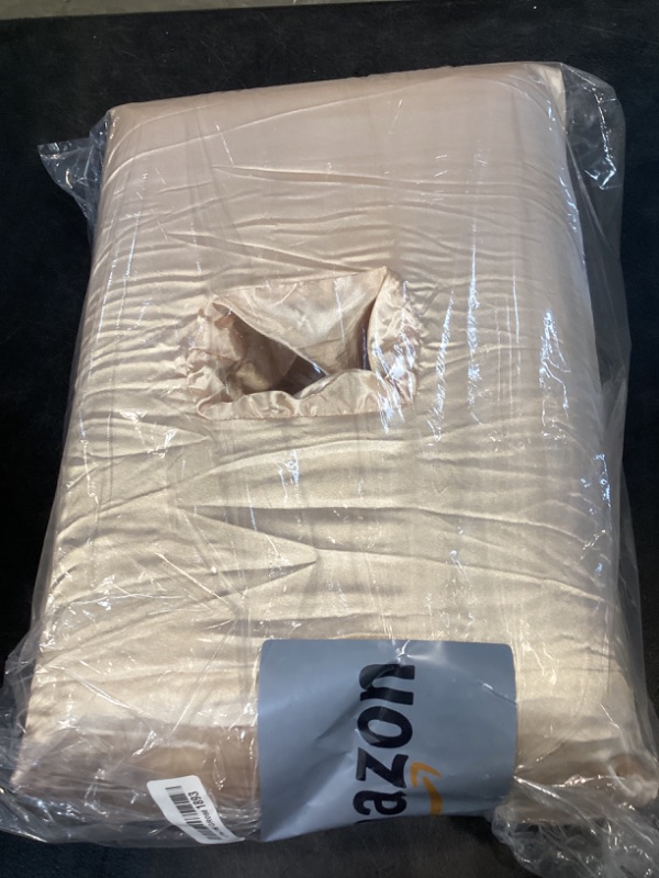 Photo 1 of USlixury Piercing Pillow - Ear Piercing Pillow with Foam Plug, 18x12 Large Donut Plilow with 4.7x3.2 Off Center Ear Hole, Adjustable Peircing Plilow for Side Sleeper, CertiPUR-US Memory Foam,Champagne