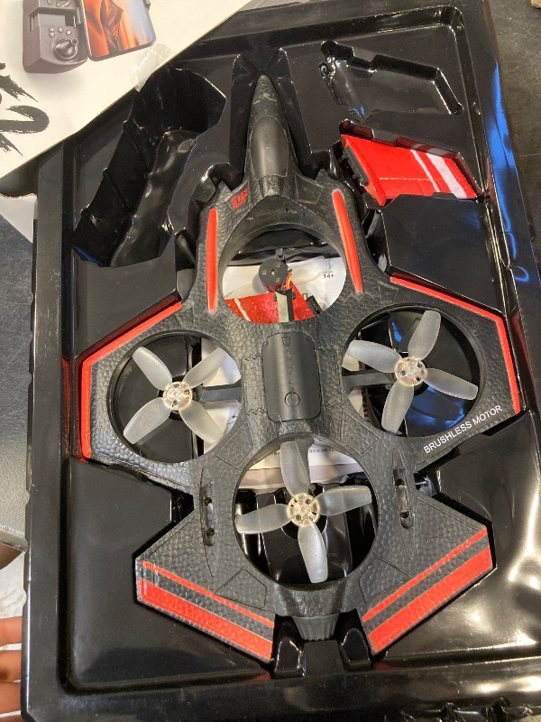 Photo 1 of BEZGAR Brushless RC Plane with Camera | 2.4GHZ Remote Control Airplane, 6-axis Gyro Stunt Plane for Kids, RC Helicopter, 360°Flip Jet Fighter for Beginners with LED Navigation Lights
