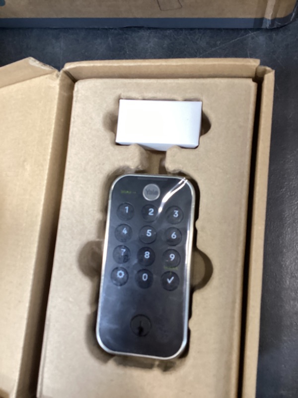 Photo 1 of Yale Assure Lock 2 Touch Deadbolt, Satin Nickel Keyed Smart Entry Door Lock with Wi-Fi Connected Touchscreen Keypad and Fingerprint Scanner for Vacation Rental Hosts, YRD410-F-CB1-619