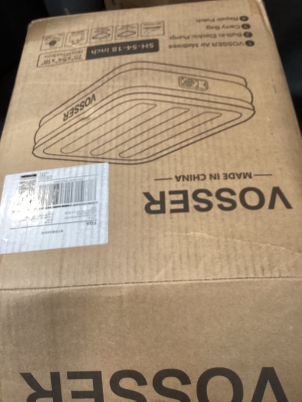 Photo 1 of VOSSER Air Mattress Full with Built in Pump,18''Inflatable Mattress of Upgraded Vertical Beams,Self Inflatable/Deflation Blow Up Mattress in 3 Mins,Flocked Top Airbed with Carry Bag for Home, Camping