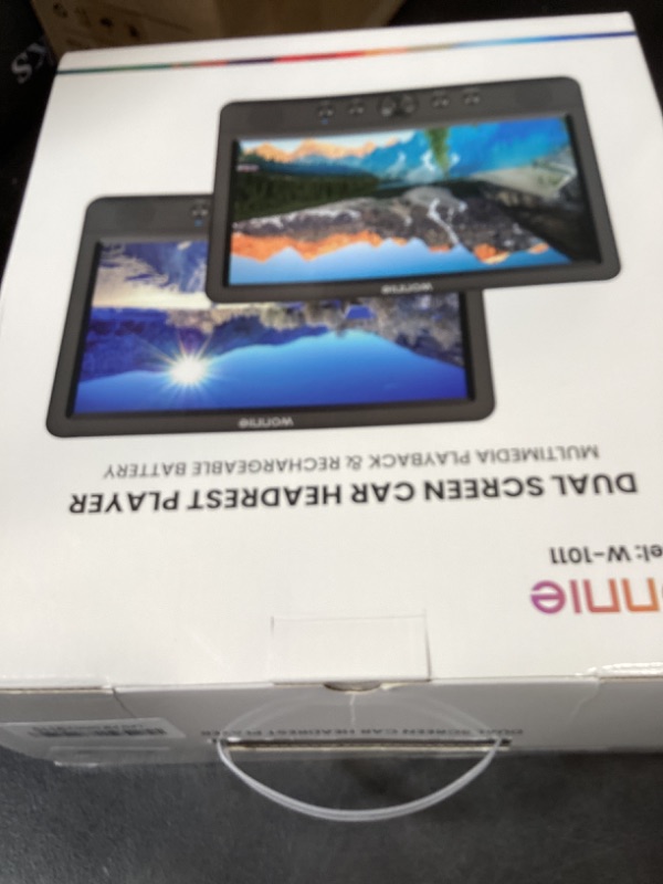 Photo 1 of WONNIE 10.5" Two Car DVD Players Portable Dual Screen Headrest Video Player, Play a Same or Two Different Movies with 5-Hour Rechargeable Battery,2 AC Adapters,2 Mounting Brackets,Support USB/SD Card