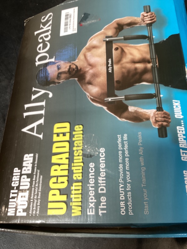 Photo 1 of Ally Peaks Pull Up Bar for Doorway,Multiple Levels Width Adjustable Pull Up Bar Accurately Match Wide and Narrow doorframe,Indoor Chin-Up Bar Workout Bar,USA Original Patent