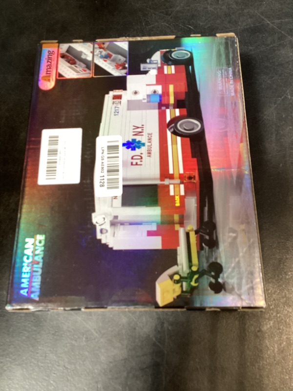Photo 1 of Ambulance Building Set, Emergency Rescue Vehicle Model Kit, Collectible Display Model for Adults & Teens 14+, Compatible with Lego Ambulance Set, 660 PCS