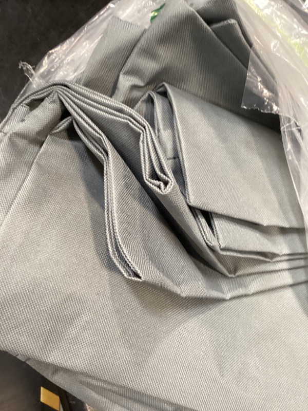 Photo 1 of Mindsoft 4 Set Patio Cushion Covers Replacement Water UV Resistant Outdoor Cushion Slipcovers with Zipper Chair Seat Covers for Outdoor (24 x 21.3 inches?24 x 24 x 4.7 inches,Dark Grey)