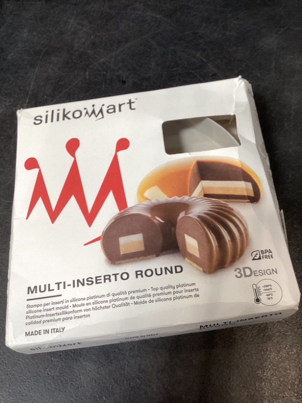 Photo 1 of silikomart | Universal Silicone Mould Multi-INSERTO Round, Non-Stick, Pack of 1 Multipurpose Cake Mould, Single-Portion, Cake or Bundt pan, Ø 30mm/150mm/176mm, h 25mm, Made in Italy