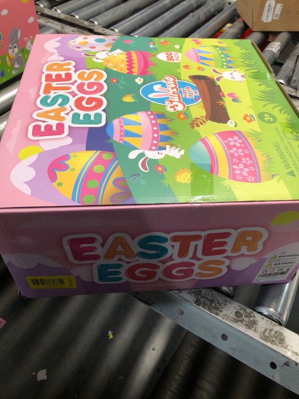 Photo 1 of [12 Surprise Golden Eggs] 500 Pack 2.3 Inch Plastic Easter Eggs, Empty Easter Eggs Fillable, Bright Colors Plastic Eggs Bulks for Easter Hunt, Easter Party Favor, Basket Stuffers Fillers