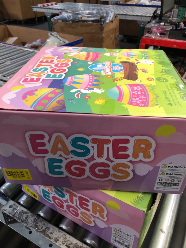 Photo 1 of [12 Surprise Golden Eggs] 500 Pack 2.3 Inch Plastic Easter Eggs, Empty Easter Eggs Fillable, Bright Colors Plastic Eggs Bulks for Easter Hunt, Easter Party Favor, Basket Stuffers Fillers