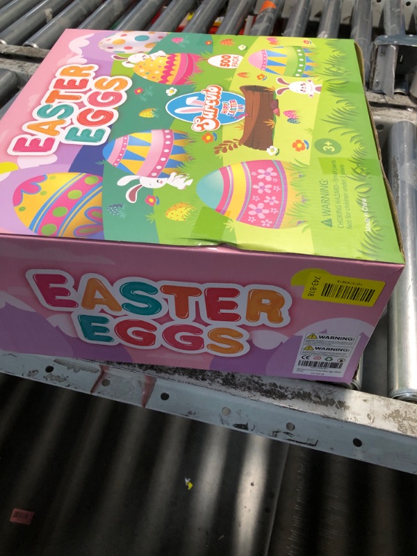 Photo 1 of [12 Surprise Golden Eggs] 500 Pack 2.3 Inch Plastic Easter Eggs, Empty Easter Eggs Fillable, Bright Colors Plastic Eggs Bulks for Easter Hunt, Easter Party Favor, Basket Stuffers Fillers
