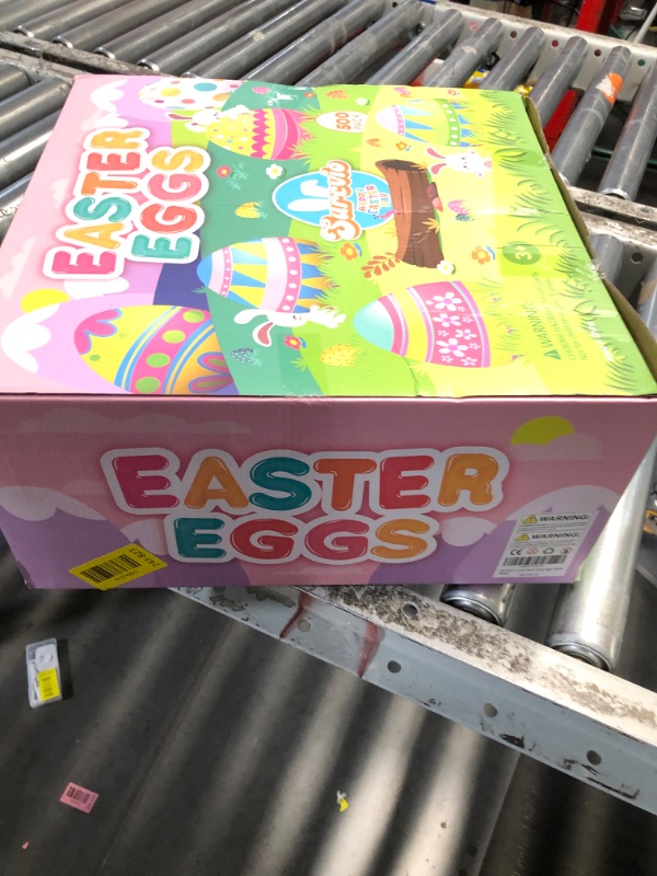 Photo 1 of [12 Surprise Golden Eggs] 500 Pack 2.3 Inch Plastic Easter Eggs, Empty Easter Eggs Fillable, Bright Colors Plastic Eggs Bulks for Easter Hunt, Easter Party Favor, Basket Stuffers Fillers