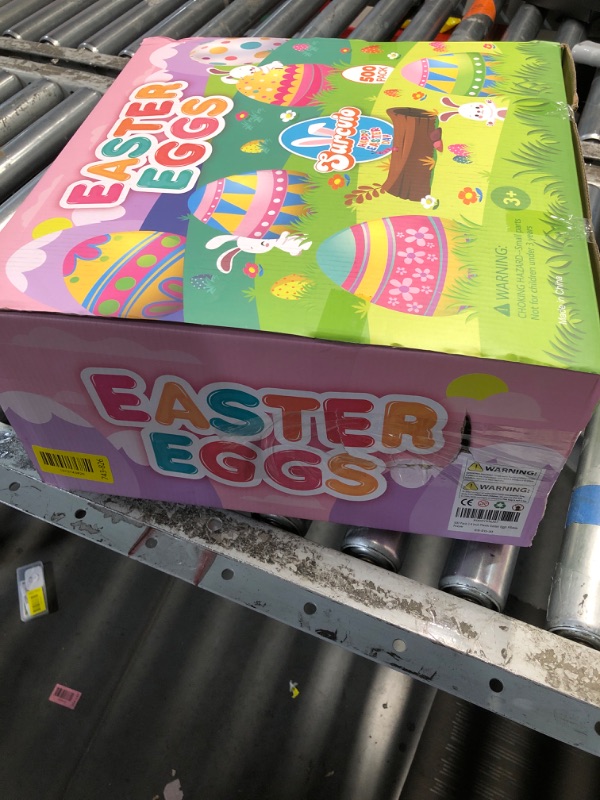 Photo 1 of [12 Surprise Golden Eggs] 500 Pack 2.3 Inch Plastic Easter Eggs, Empty Easter Eggs Fillable, Bright Colors Plastic Eggs Bulks for Easter Hunt, Easter Party Favor, Basket Stuffers Fillers