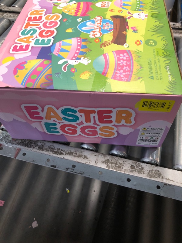 Photo 1 of [12 Surprise Golden Eggs] 500 Pack 2.3 Inch Plastic Easter Eggs, Empty Easter Eggs Fillable, Bright Colors Plastic Eggs Bulks for Easter Hunt, Easter Party Favor, Basket Stuffers Fillers