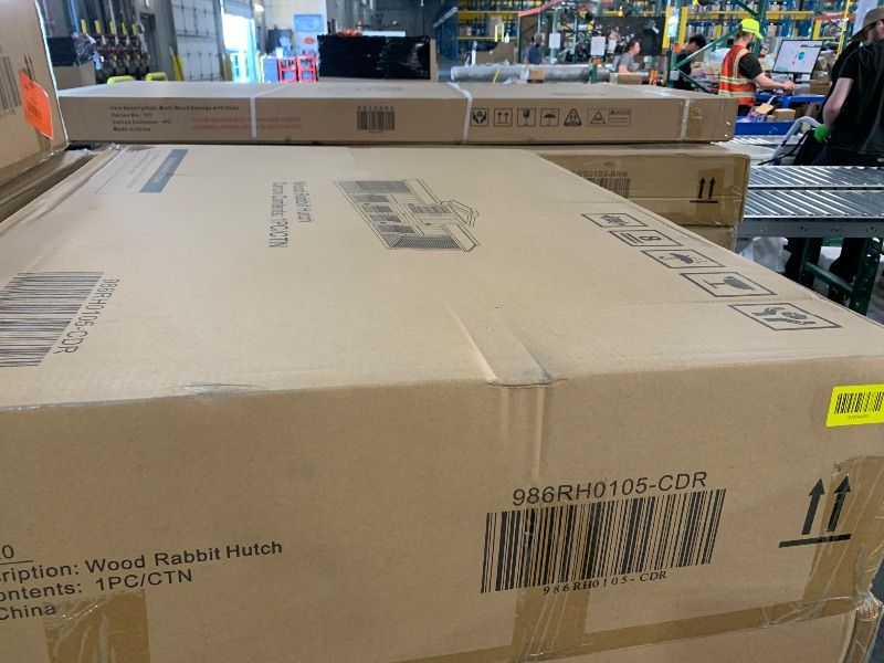 Photo 1 of ***FACTORY SEALED***RABBIT HUTCH
Outdoor Wooden Elevated Rabbit Hutch with Ramp, Waterproof Roof and Removable Tray