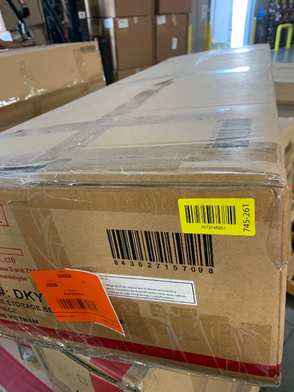 Photo 1 of ***FACTORY SEALED*** Jamison Gray Dining Bench Backless with Storage 50 in.

