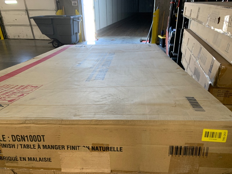 Photo 1 of ***FACTORY SEALED***Picket House Furnishings Berkely Walnut Contemporary/Modern Dining Table, Wood with Wood Wood 59-in L x 30-in H
