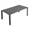 Photo 1 of ***FACTORY SEALED***Tahoe Outdoor Patio Powder-Coated Aluminum Rectangular Dining Table in Gray Large 83 in. Patio Table with Umbrella Hole
