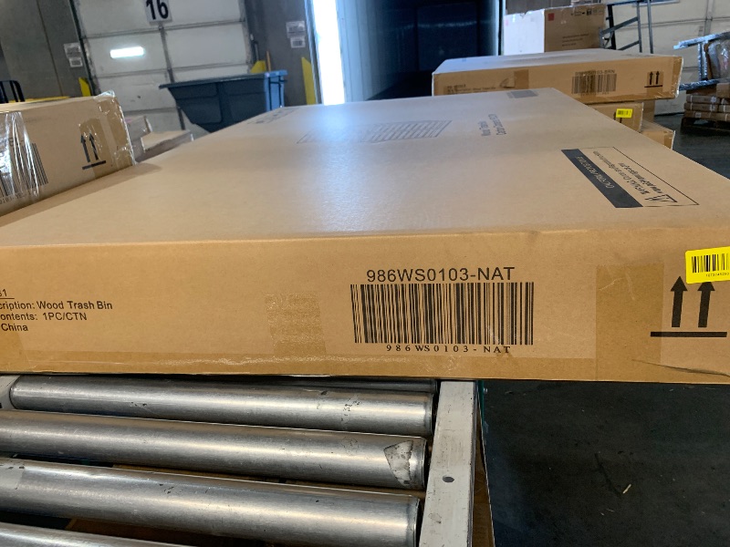 Photo 1 of ***FACTORY SEALED***Hanover Wooden Trash and Recyclables Bin Storage Shed with Dual Front Doors and Hinged Top Lids, 4.9 Ft. x 3 Ft. x 4 Ft.