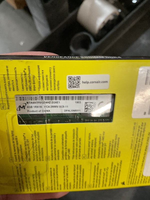 View 4 of ***Factory Sealed***
CORSAIR Vengeance SODIMM DDR4 RAM 16GB (1x16GB) 3200MHz CL22-22-22-53 1.2V Intel AMD Laptop Notebook Memory - Black (CMSX16GX4M1A3200C22)