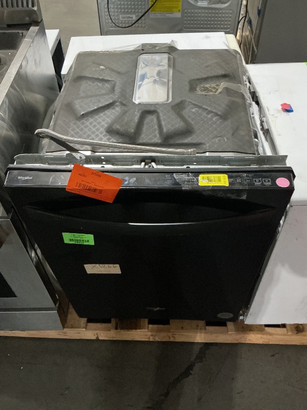 Photo 1 of **TRUCK/TRAILER PICKUP RECOMMENDED - UNABLE TO TEST
parts only!!!!
**Whirlpool 24-in Top Control Built-in Dishwasher ( Black ) , Sani Rinse, Soak and Clean , 50-Decibel