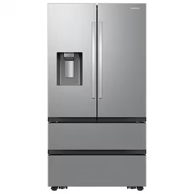 Photo 1 of **FOR PARTS ONLY; SEE NOTES** Samsung Standard-Depth Mega Capacity 29.8-cu ft 4 -Door 36-in Wide with Dual Ice Maker ( Fingerprint Resistant Stainless Steel ) ENERGY STAR Certified