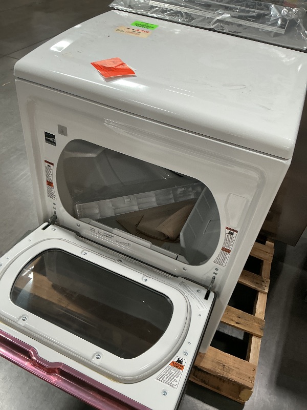 Photo 1 of ****SOLD FOR PARTS***TRUCK/TRAILER PICKUP ONLY - UNABLE TO TEST**Whirlpool Smart Capable 7.4-cu ft Vented Electric Dryer with Steam Cycle ( White )
