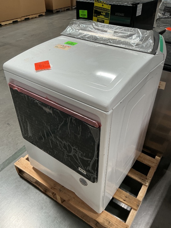 Photo 1 of ****SOLD FOR PARTS***TRUCK/TRAILER PICKUP ONLY - UNABLE TO TEST**Whirlpool Smart Capable 7.4-cu ft Vented Electric Dryer with Steam Cycle ( White )