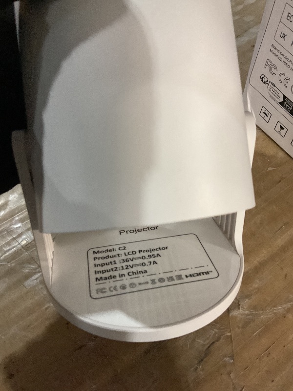 Photo 1 of [Built-in Apps & 2026 Upgraded] Mini Projector Support 4K 1080P Auto Keystone 180° Rotatable with WiFi 6 and Bluetooth 5.4, Projector Portable Compatibile with HDMI/TV Stick/Memory Stick/Laptop-White