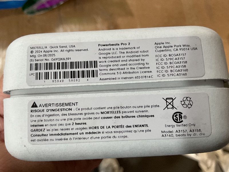 Photo 1 of ***SEE NOTES***Beats Powerbeats Pro 2 - Wireless Noise Cancelling Workout Earbuds with Secure- Fit Earhooks, Up to 45-Hour Battery with Charging Case, Sweat & Water Resistant, Heart Rate Monitoring - Quick Sand