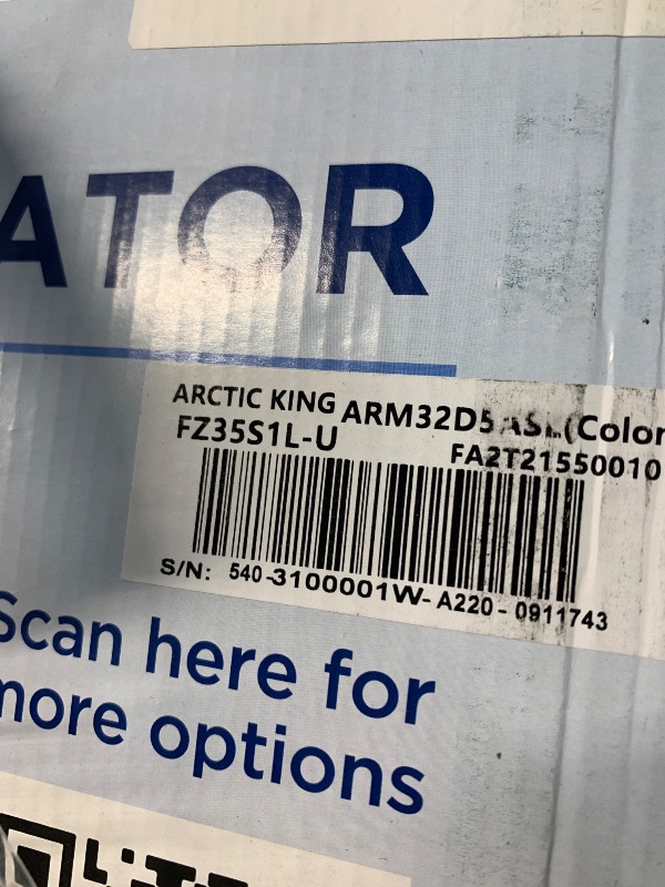 Photo 1 of ***FACTORY SEALED*** Arctic King 3.2 Cu ft Two Door Mini Fridge with Freezer, Stainless Steel, E-Star