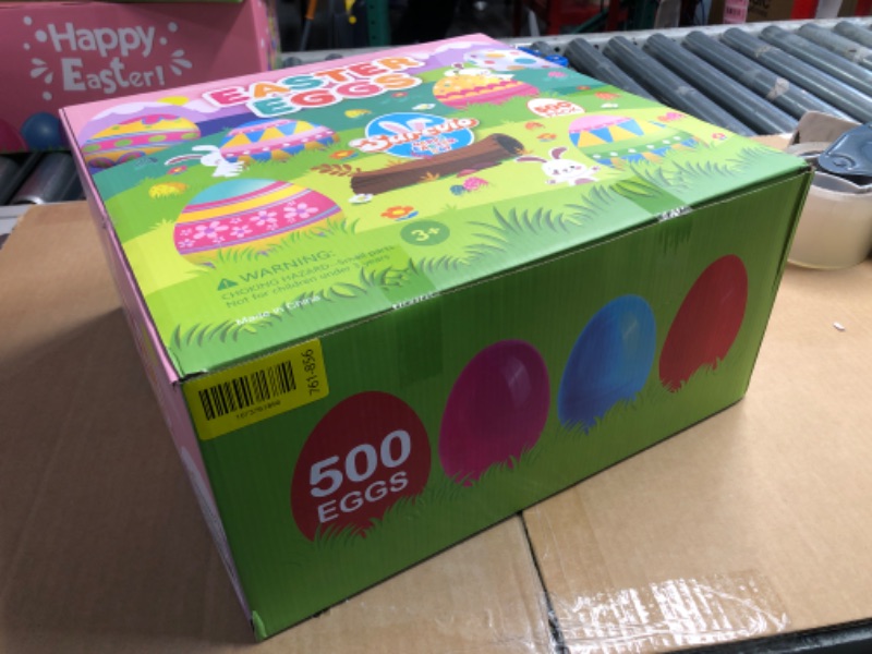 Photo 1 of [12 Surprise Golden Eggs] 500 Pack 2.3 Inch Plastic Easter Eggs, Empty Easter Eggs Fillable, Bright Colors Plastic Eggs Bulks for Easter Hunt, Easter Party Favor, Basket Stuffers Fillers