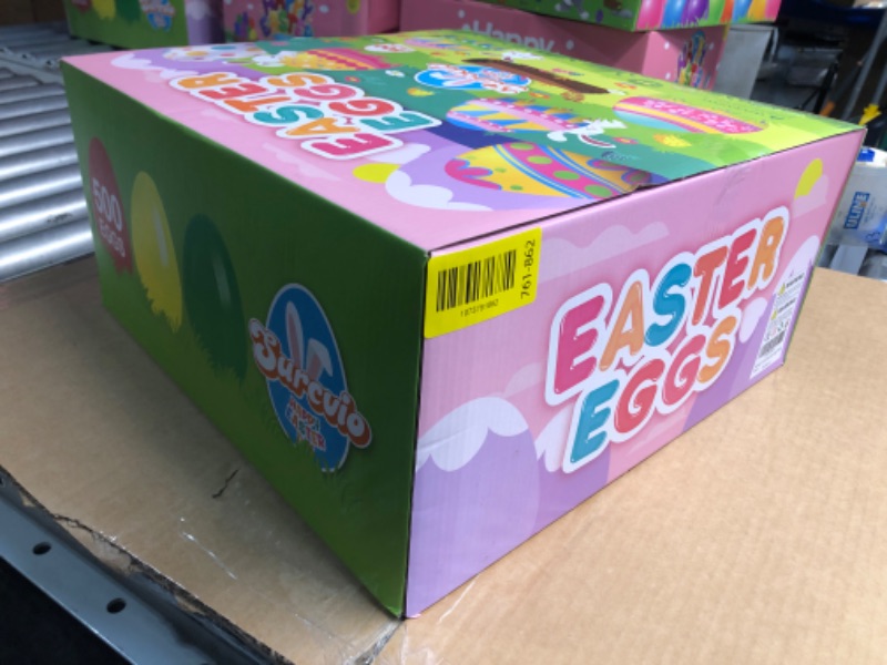 Photo 1 of [12 Surprise Golden Eggs] 500 Pack 2.3 Inch Plastic Easter Eggs, Empty Easter Eggs Fillable, Bright Colors Plastic Eggs Bulks for Easter Hunt, Easter Party Favor, Basket Stuffers Fillers