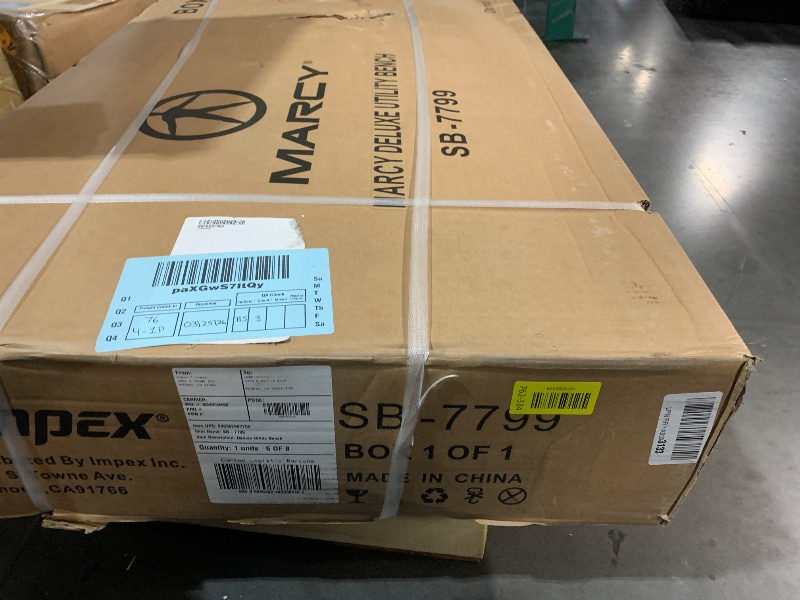 Photo 1 of ***FACTORY SEALED*** Marcy Adjustable Weight Bench for Home Gym, Heavy-Duty Workout Bench Press with 7-Position Backrest, Incline Decline Flat, Preacher Curl Pad, Leg Anchor, Full Body Strength Training Equipment SB-7799