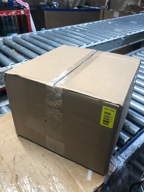 Photo 1 of ***FACTORY SEALED***Aspen Creative 32087A, Hardback Empire Transitional Spider Shade, Gold Dark Brown Burlap Texture Fabric, 7" Top x 13" Bottom x 9" Slant