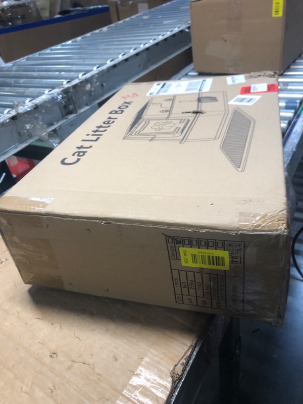 Photo 1 of ***FACTORY SEALED***TENTIZON Stainless Steel Cat Litter Box with Lid, Large Covered Enclosed Kitty Litterbox with Hood, Flip Top, High Side, Litter Mat, Scoop for Big Cats, Kitten, No Odor, No Mess, Easy Clean, Grey