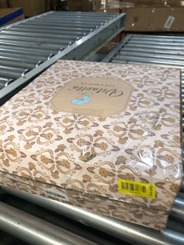 Photo 1 of *** stock Photo for reference only ** Gold Iron Floral Embossed 2 Tier Serving Stand