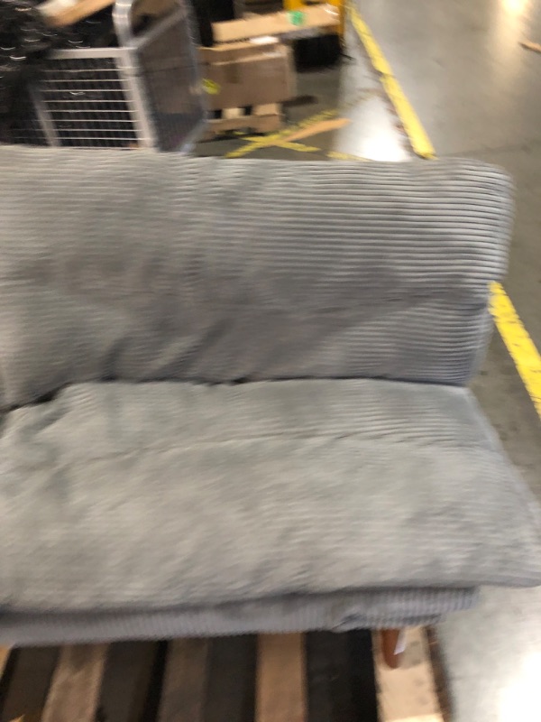 Photo 1 of *** TRUCK OR TRAILER PICK UP*** Marsail 75" Futon Sofa Bed, Convertible Corduroy Futon Couch with Adjustable Backrest & Armrests, Small Sleeper Sofa Loveseat for Living Room, Apartment, Office, Grey