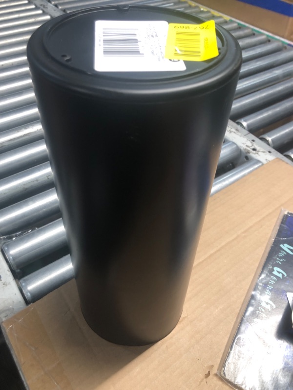 Photo 1 of ***MISSING PARTS*** Missing Lid
iDesign Freestanding Bathroom Toilet Paper Storage Holder with Lid for 3 Extra Rolls, Matte Black