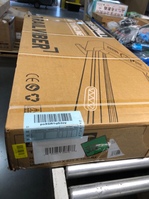 Photo 1 of ***FACTORY SEALED*** TRAILVIBER Walking Pad Treadmill with 12% 9-Level Auto Incline, 450 lbs Capacity RGB LED Screen, Smart APP, Bluetooth Speaker Under Desk Treadmill, Compact Treadmills for Home Hiking, Blue Black