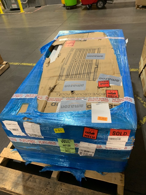 Photo 1 of ***FACTORY SEALED/opened for inspection**

*Blue Wave Easy Pool Entry System w/Gate for 48 to 54-in Deep Above Ground Pools – No Deck Required – Wide Anti-Slip Pool Steps, Lockable Gate, Dual Handrails, Anti-Entrapment Barrier – 350-lbs Cap.