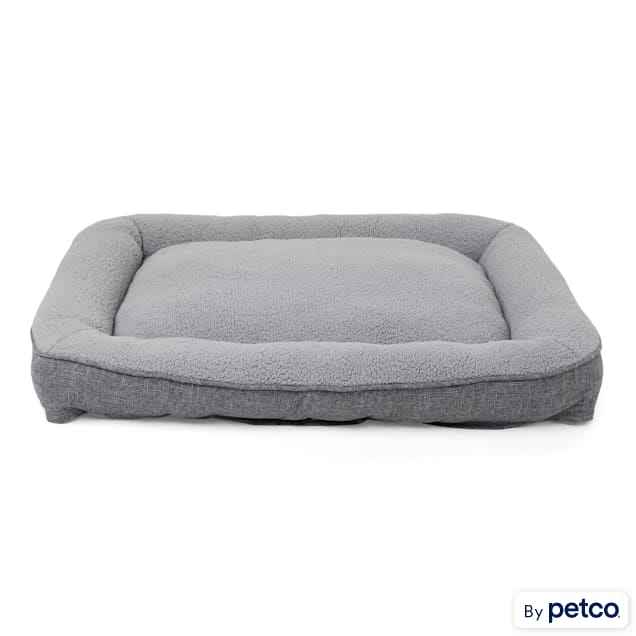 Photo 1 of   Grey Rectangle Lounger Dog Bed XL