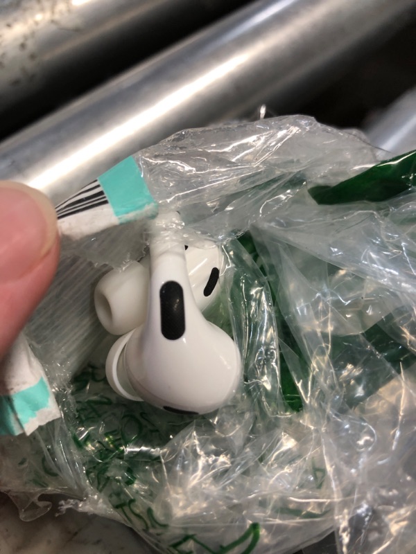Photo 1 of ***Missing Accessories *** 4 Pairs Replacement Ear Tips for AirPods Pro and for Air Pods Pro 2 with Noise Reduction Hole, Non-Slip Soft Silicone Bud Replacement for Airpod Tips Pro with Built-in Dust Guard Screen(White)