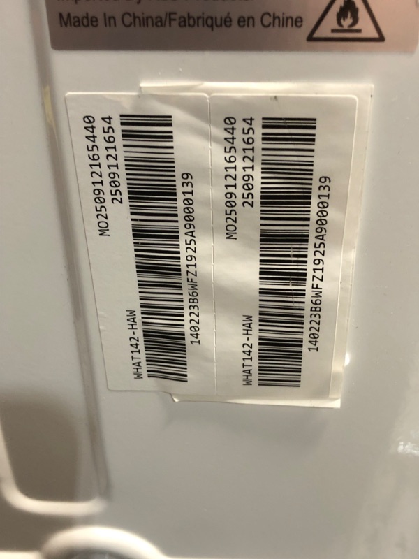 Photo 1 of ***DAMAGED - SEE NOTES/PICTURES***Whirlpool 14,000 BTU 230V Through-the-Wall Air Conditioner with Supplemental Heat, Dehumidifier and Remote, Wall AC Unit for Apartment, Living Room and Large Rooms up to 700 Square Feet in White