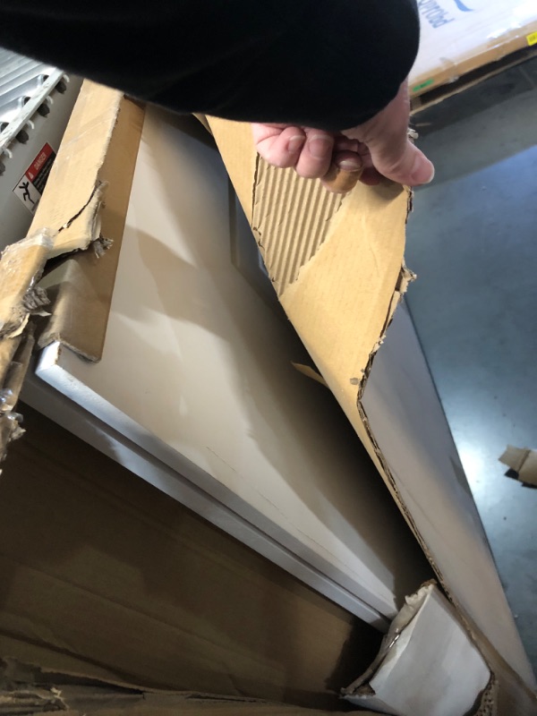 Photo 1 of ***DAMAGED - SEE NOTES/PICTURES***TRUCK/TRAILER PICKUP ONLY***JUBEST 36''x84'' Sliding Barn Door, 1 Panel with 2 Steps White Primed Sliding Closet Door with Satin Nickel 6FT Hardware Kit, Hollow Core Interior Door, Pre-Assembled Panels, Durable & Sturdy