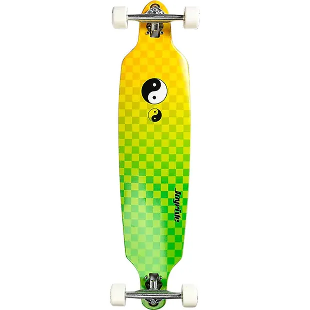 Photo 1 of ***DAMAGED - SEE NOTES/PICTURES***Joyride Ying Yang Green/Yellow Fade 39" Drop Through Longboard