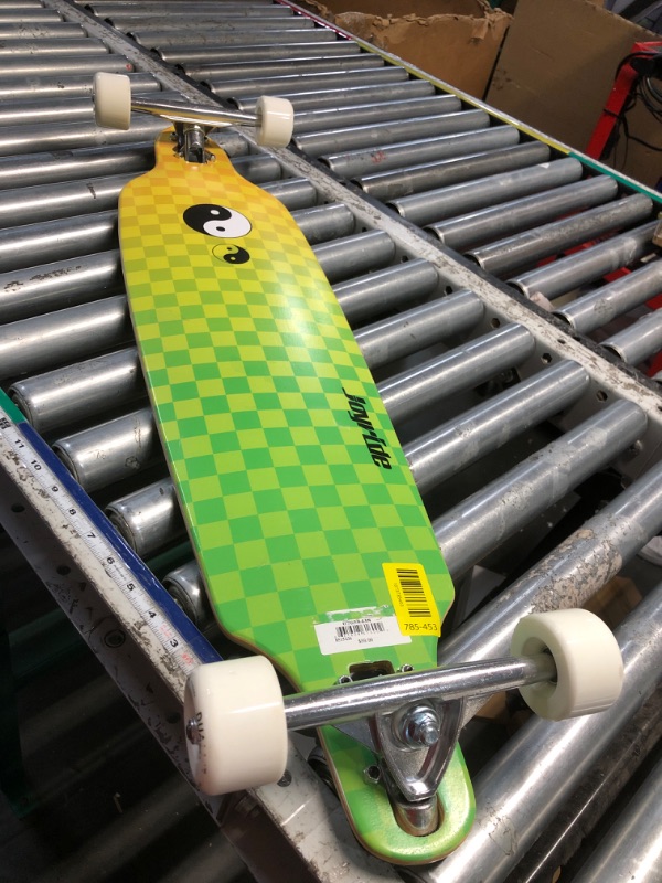 Photo 1 of ***DAMAGED - SEE NOTES/PICTURES***Joyride Ying Yang Green/Yellow Fade 39" Drop Through Longboard