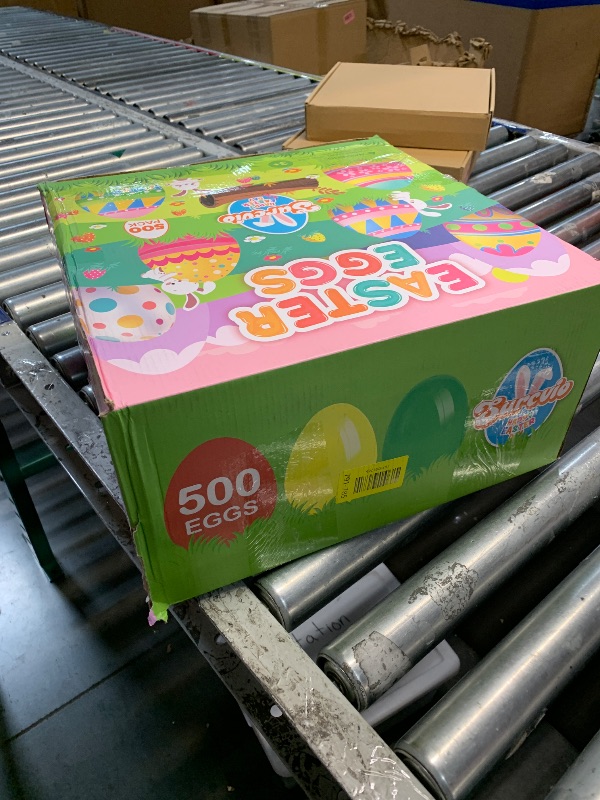 Photo 1 of [12 Surprise Golden Eggs] 500 Pack 2.3 Inch Plastic Easter Eggs, Empty Easter Eggs Fillable, Bright Colors Plastic Eggs Bulks for Easter Hunt, Easter Party Favor, Basket Stuffers Fillers