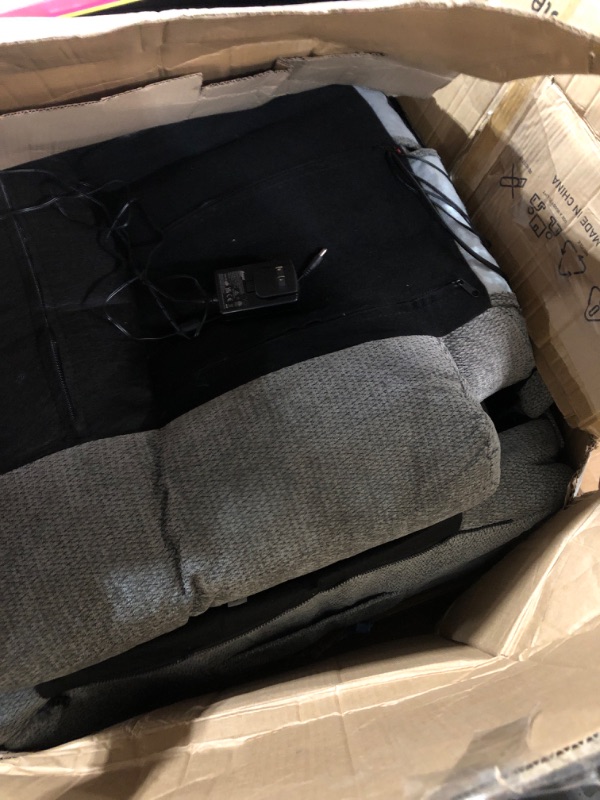 Photo 1 of  DUMOS Rocker Recliner Chair, Swivel Recliner with Vibration Massage & Lumbar Heating, 270° Rotating Chenille Fabric Recliner with footrest for Living Room & Bedroom, Grey