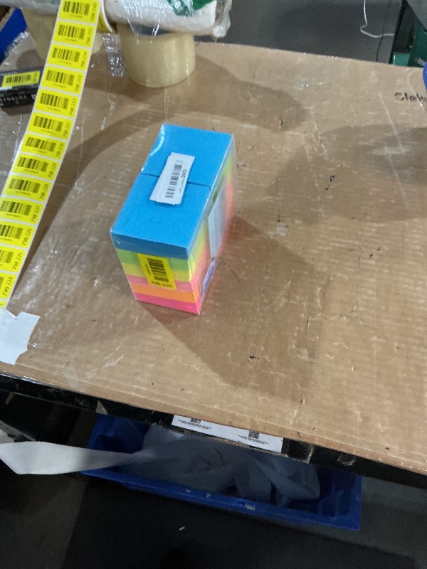 Photo 1 of (24 Pads) Sticky Notes 3x3 in 100 Sheets/Pad, Self-Sticky Note Pads, 6 Bright Colors Super Sticky Pads - Easy to Post for School, Office Supplies, Desk Accessories