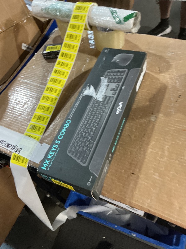Photo 1 of **keyboard only** Logitech MX Keys S Combo - Performance Wireless Keyboard and Mouse with Palm Rest, Customizable Illumination, Fast Scrolling, Bluetooth, USB C, for Windows, Linux, Chrome, Mac,Color Graphite.