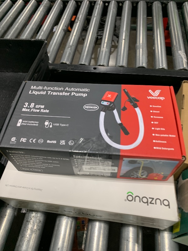 Photo 1 of Automatic Electric Fuel Transfer Pump with Auto-Stop, 3.8GPM & 51" Hose & 4 Size Adapters Gas Can Pump with Leak Protection for Gasoline, Diesel, Kerosene, Gifts for Men Dad Him - 2nd Gen Red Black