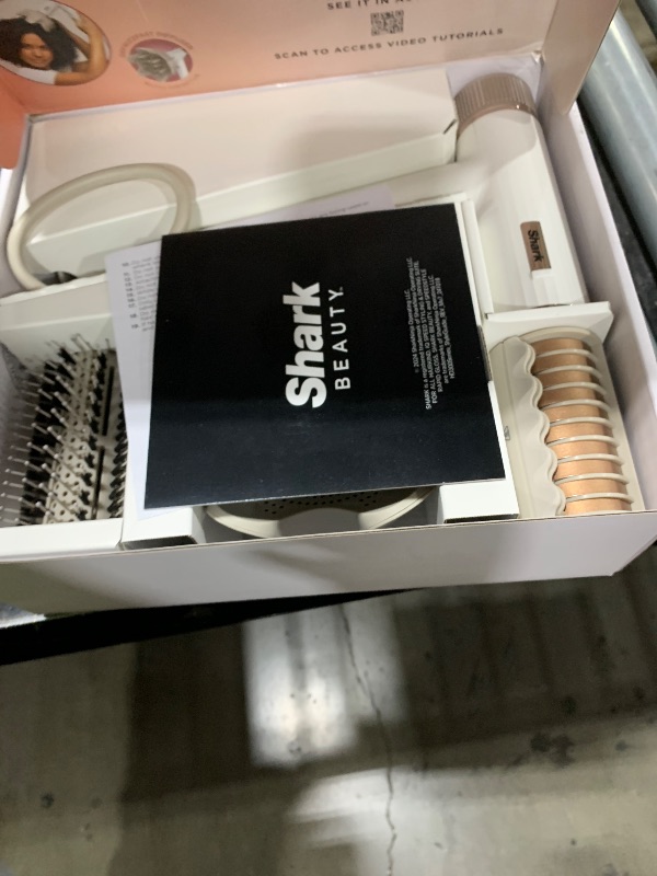 Photo 1 of Shark Hair Dryer SpeedStyle RapidGloss Finisher and High-Velocity, Ionic Hair Blow Dryer with IQ Speed Styling and Drying Suite, No Heat Damage, Best for Curly and Coily Hair, Silk, HD332